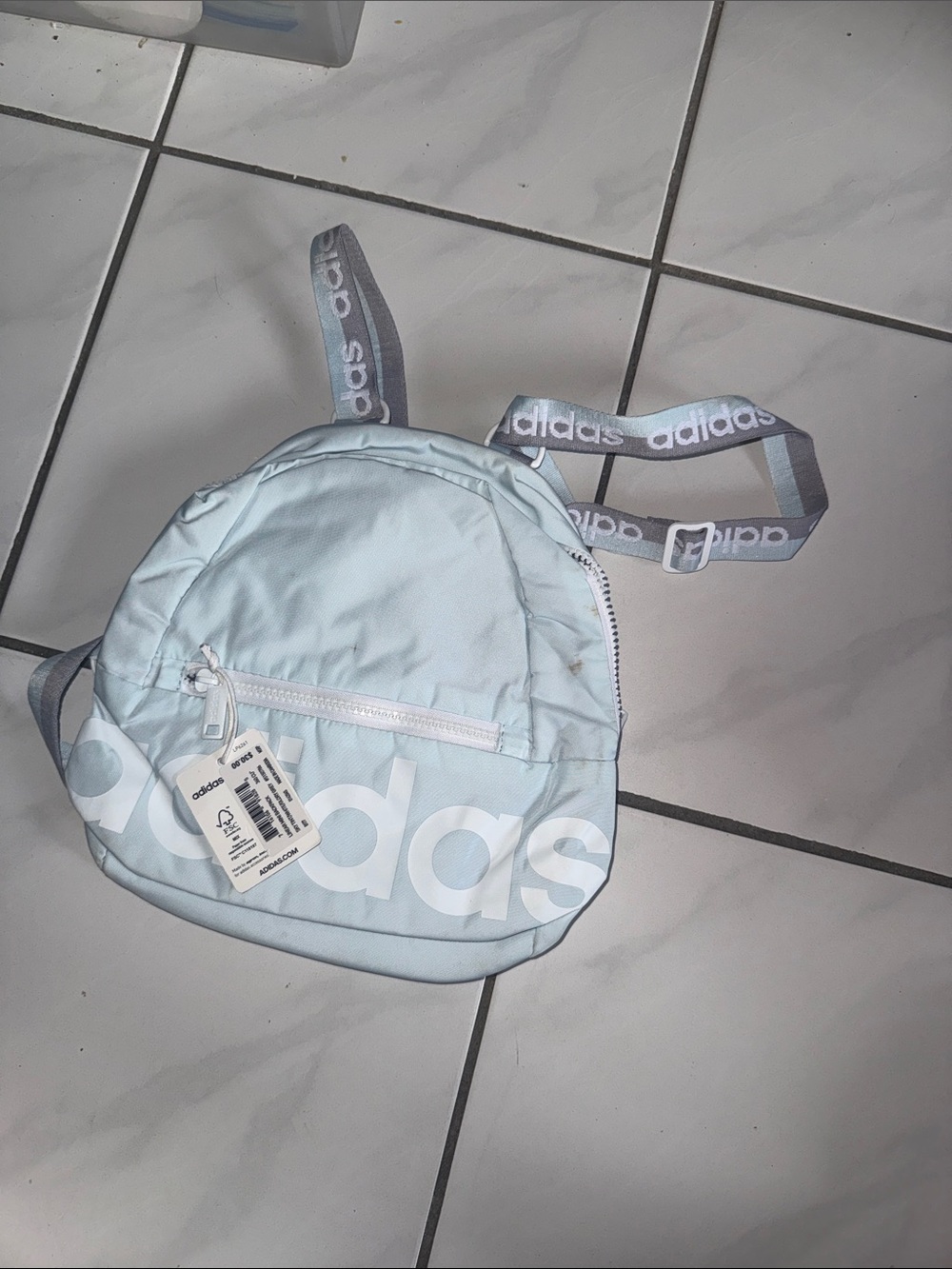 adidas Kids Light Blue Mini Backpack - Small Crossbody Bag